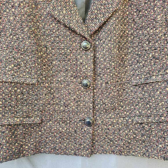 Bleyle 14 Petite Tweed Blazer Jacket Wool Mohair Blend - Picture 13 of 13
